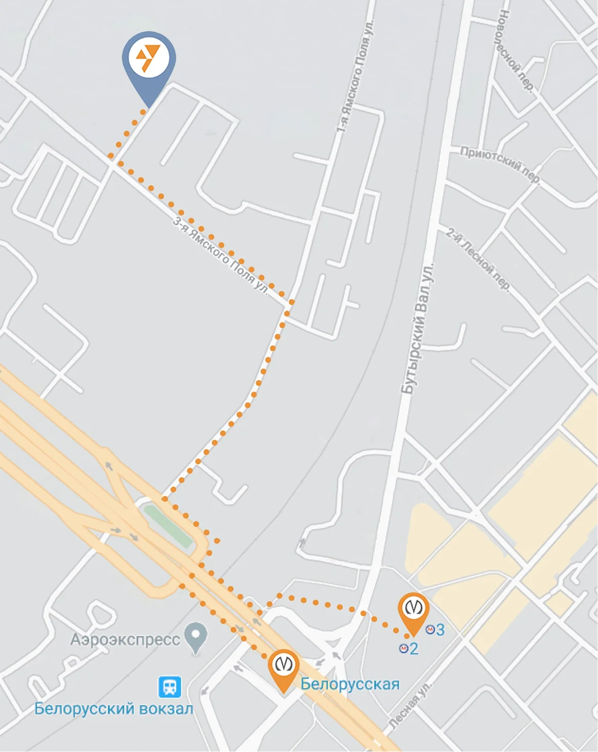 Путь до учебного центра в Москве